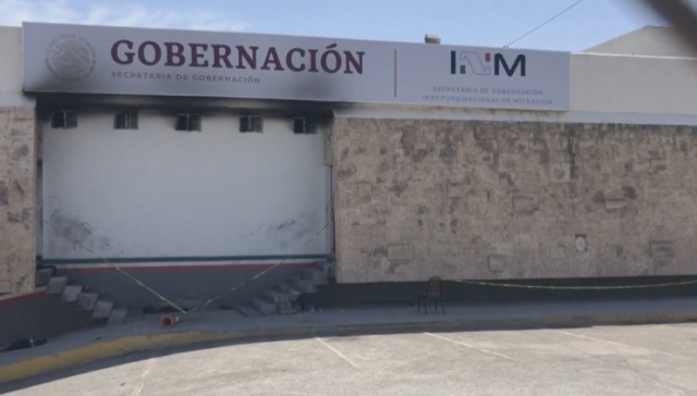 Incendio en el Centro de Detenciones del INM.